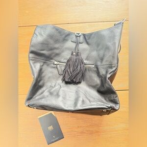 Frye Black Leather Hobo Shoulder Bag Large Slouchy Tote Purse